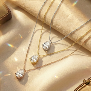 שרשרת יהלום טיפה 1.00 קארט מעבדה