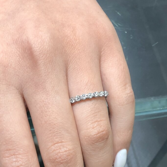 טבעת חצי נישואין יהלומי מעבדה RD203