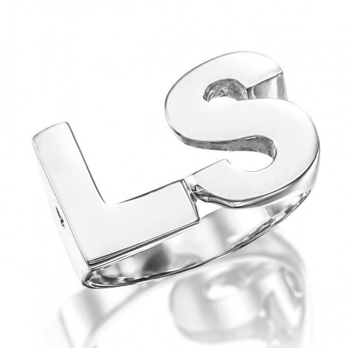 טבעת לגבר אותיות LS 