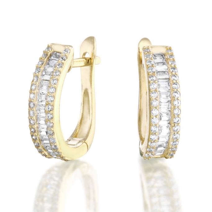 עגיל זרקונים  GZ38