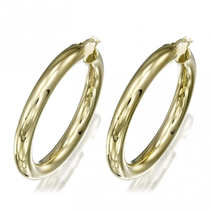 עגילי חישוק זהב 3.9 ס