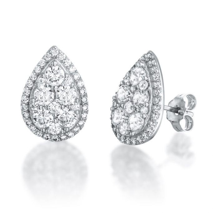 עגילי טיפה זרקונים GZ23