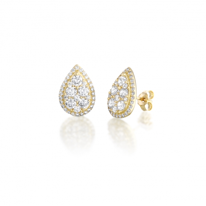 עגילי טיפה זרקונים GZ23