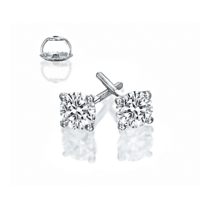 עגילי יהלום מעבדה 2.00 קארט