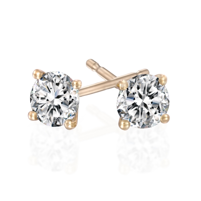 עגילי קונוס 0.40 קארט