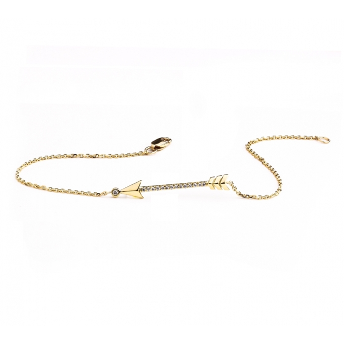 צמיד חץ ארוך יהלומים