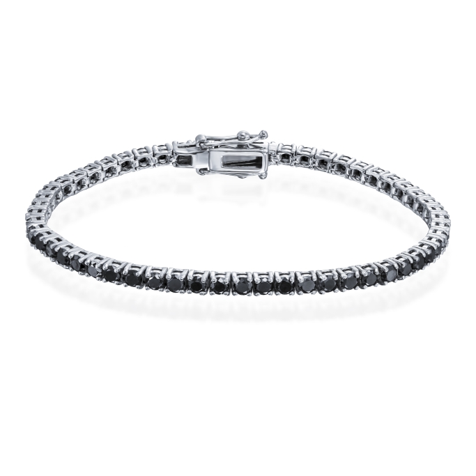 צמיד טניס יהלומים שחורים 5.9 קראט