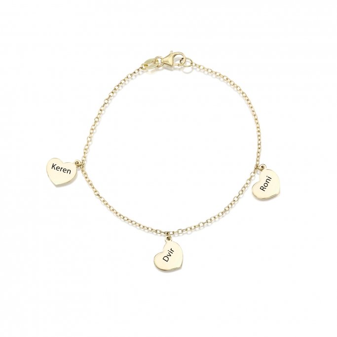 צמיד לב זהב GZ60