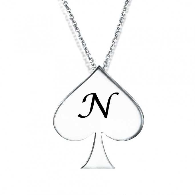 שרשרת עלה קלף זהב לבן