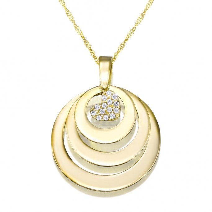 שרשרת family לב זירקונים