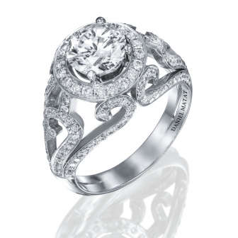 טבעת יהלומים מעוצבת בסגנון מלכותי