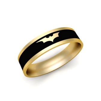 טבעת מעוצבת עם סמל BATMEN