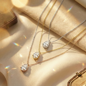 שרשרת יהלום טיפה 1.00 קארט מעבדה