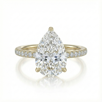 טבעת אירוסין יהלום טיפה 2.00 מעבדה RA515