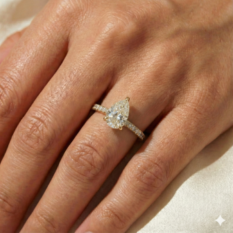 טבעת אירוסין יהלום טיפה 2.00 מעבדה RA515