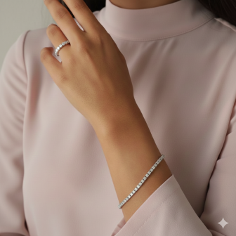 צמיד טניס יהלומים 5.0 קארט מעבדה