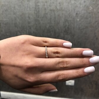 טבעת חצי נישואין יהלומים מעבדה RD231
