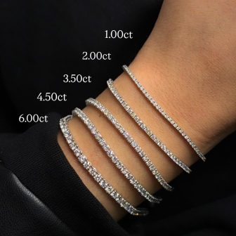 צמיד טניס יהלומים 4.00 קראט מעבדה