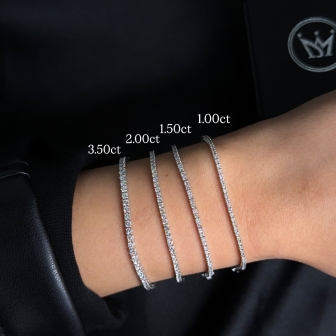 צמיד טניס  1.00 קראט יהלומים מעבדה