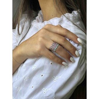 טבעת יהלומים ואבני חן אדריאנה