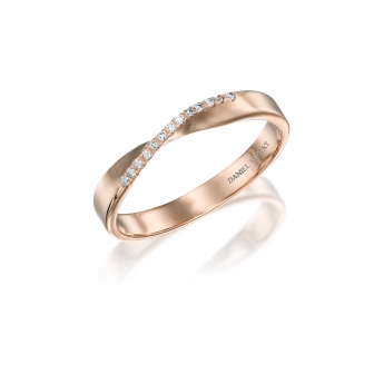 טבעת חצי נישואין יהלומים RX65 מלודי- Melody