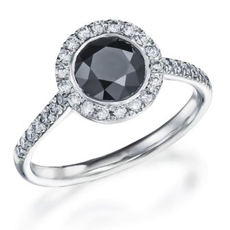 טבעת אירוסין יהלום שחור RB166