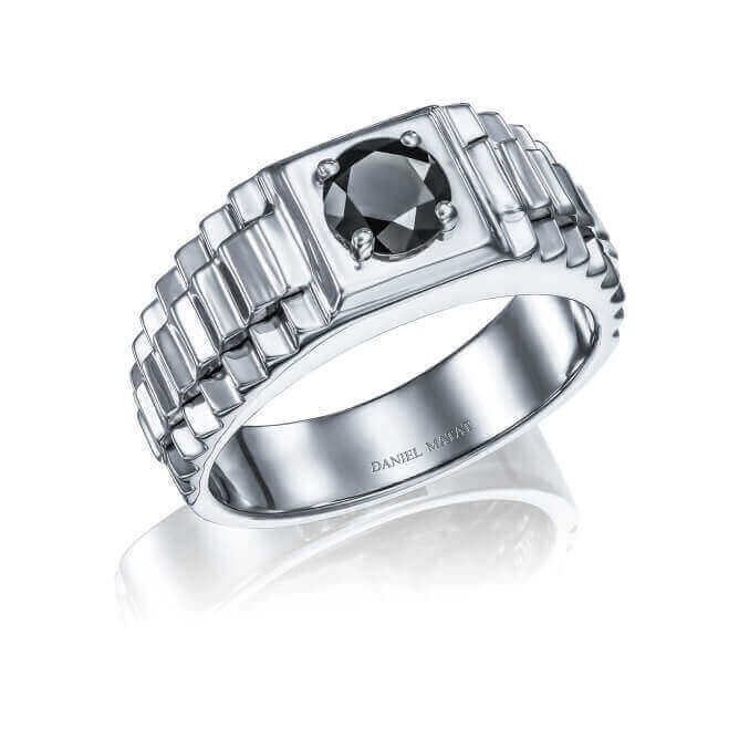 טבעת לגבר יהלום שחור RK63