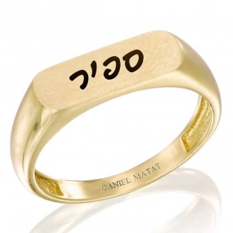 טבעת חותם ספיר RZ143