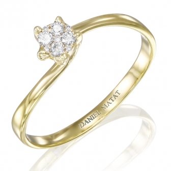טבעת אירוסין זהב צהוב RA365Y