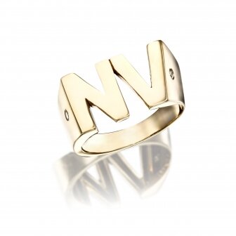 טבעת אותיות NV