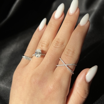 טבעת איקס יהלומים RZ99