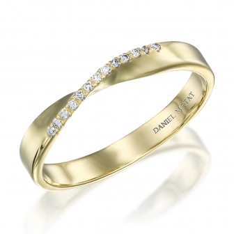 טבעת חצי נישואין יהלומים RX65 מלודי- Melody