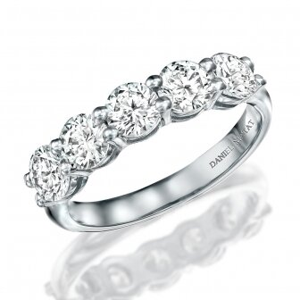 טבעת חצי נישואין יהלומים מעבדה RD181