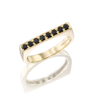 טבעת יהלומים שחורים RZ226