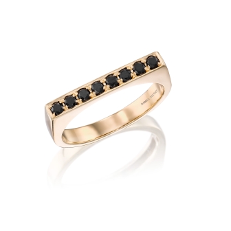טבעת יהלומים שחורים RZ226