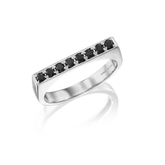 טבעת יהלומים שחורים RZ226