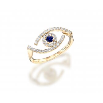  טבעת עין עדי הימלבלוי 0.28ct RZ195 יהלומי מעבדה 