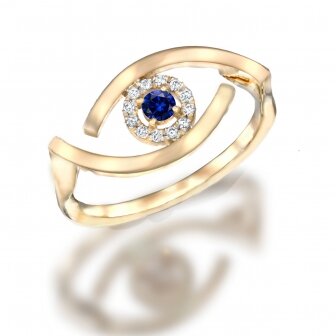 טבעת עין עדי הימלבלוי 0.14ct  RZ196