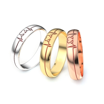 טבעת פעימות לב - heartbeat ring